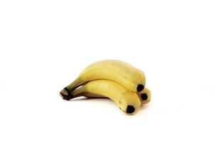 Fresh banana inside white color isolation photo
