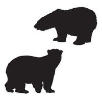 Polar Bear Silhouette vector