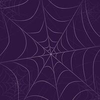 Spider web on a purple background for a Halloween themed party. web. Design elements. A template for Halloween. vector