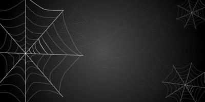 Spider web on a black background for a Halloween themed party. web. Design elements. a template for Halloween. Cobweb. vector