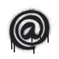 Spray Painted Graffiti at sign icon Word Sprayed isolated with a white background. graffiti at icon with over spray in black over white. vector
