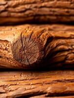 close-up texture of weathered brown wood with visible grain patterns. photo