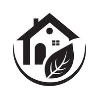 Home and leaf icon symbol house Design Image vector