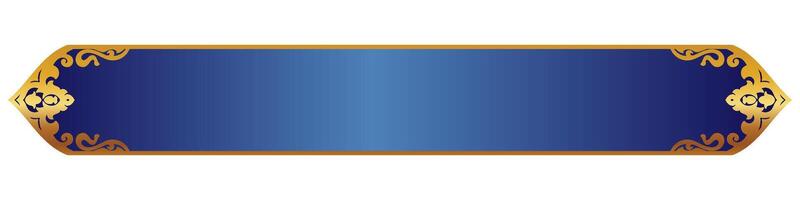 Gold frame with gradient blue background For adding text to Thai style frames vector