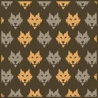 Animal Wolf Head Geometric flat design background with decorative abstract design, seamless pattern background illustration vector