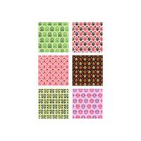 Set Collection of Yoga flat design background with decorative abstract design, seamless pattern background illustration vector