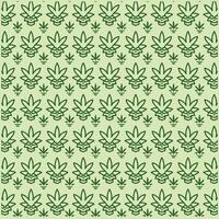 Skull Cannabis line modern flat design background with decorative abstract design, seamless pattern background illustration vector