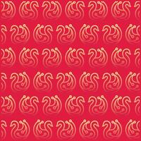 Animal Swan Technology line flat design background with decorative abstract design, seamless pattern background illustration vector
