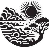 sun style and illustration vector