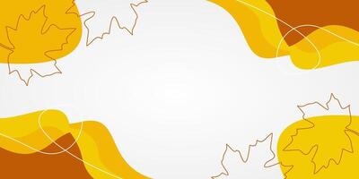 Autumn background wave pattern with leaf ornament. Attractive design and colors, for banners, greeting cards, flyers, social media, posters. vector