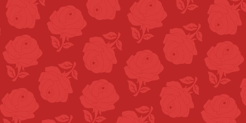 red background rose flower silhouette pattern. beautiful design for banner, greeting card, poster, web.