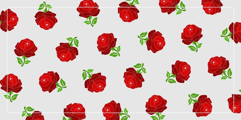 beautiful background with rose flower icons. design for banner, poster, greeting card, social media
