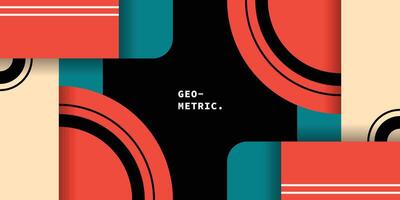 Abstract geometric background. Colorful geometry design. Modern polygon backdrop. Rectangle and curve shapes graphic element. vector