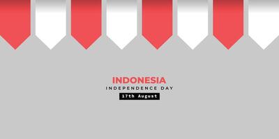 Red and white ribbon background. Indonesian flag ornament backdrop. Geometric and decorative layout template. For Independence day celebration poster or banner design. vector