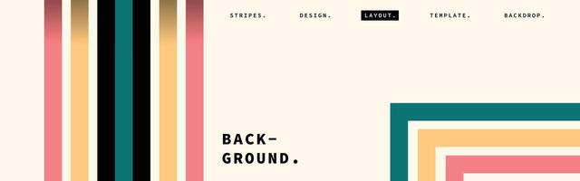 Abstract straight lines background. Colorful stripes backdrop with copy space. Minimalist line layout. For poster, banner, presentation, or social media template. vector