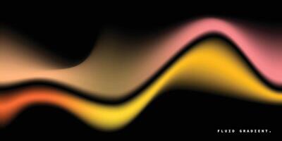 Wavy gradient background. Abstract fluid blurred backdrop. Creative wavy color gradation. Liquid color flow design. vector