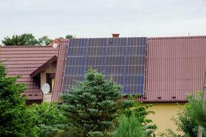 Photovoltaic, alternative electricity source - concept of sustainable resources photo