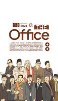 Office business team design layout idea for corporate event vector