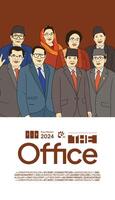 Office business team design layout idea for corporate event vector