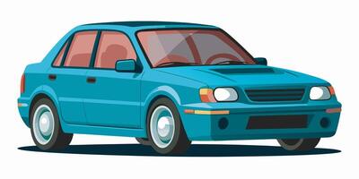 Realistic side view of a car on a white background vector