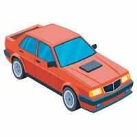 Realistic side view of a car on a white background vector