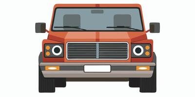 Realistic front-side view of car on a white background vector