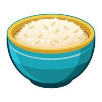 Rice on white background vector
