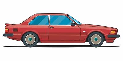 Realistic side view of a car on a white background vector