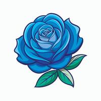 Rose flower on white background vector