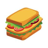 Sandwich on white background vector