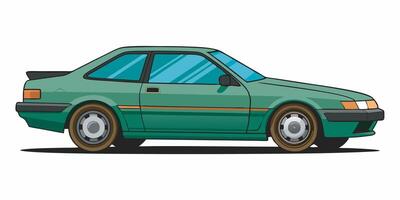 Realistic side view of a car on a white background vector