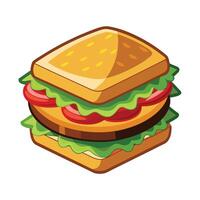 Sandwich on white background vector