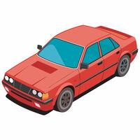 Realistic side view of a car on a white background vector