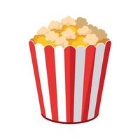 Popcorn on white background vector