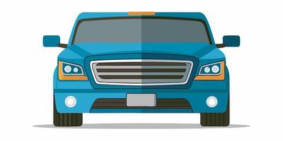 Realistic front-side view of car on a white background vector