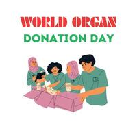 World donation day template design vector
