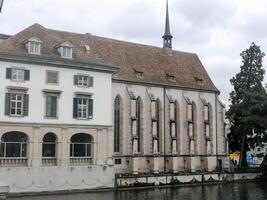 Scenic summer view of the Old Town architecture of Zurich photo