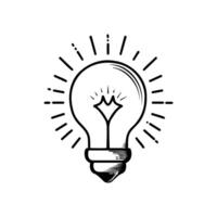 Lamp, bulb, idea icon illutration vector