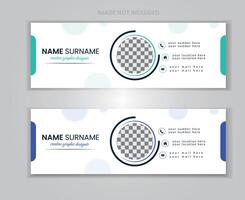 Modern email signature design template, Creative Email signature template design vector