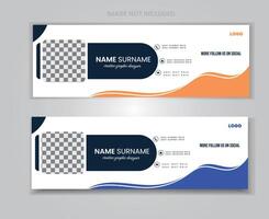 Modern email signature design template, Creative Email signature template design vector