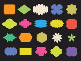 Set of labels frame. minimalist. Futuristic geometric shapes vector