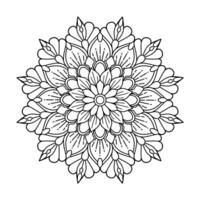 abstract line drawing. ethnic mandala art on white background vector