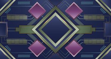 Abstract modern blue geometric background design vector