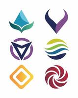 A Set of Six Abstract Minimalist Logos vector