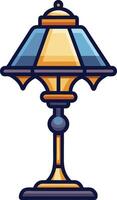 art of a table lamp vector