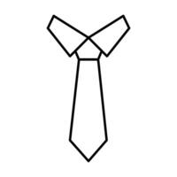 Tie outline icon necktie symbol isolated on white background for graphic design, logo, website, social media, mobile app, UI illustration vector