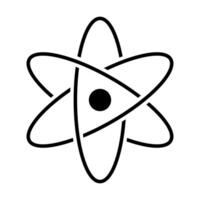 Molecular atom neutron laboratory Icon physics science model for your web site design, logo, app, UI. illustration vector