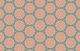 Hexagonal blue and red pattern vector