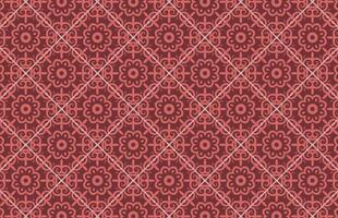 Red color geometric tile pattern vector