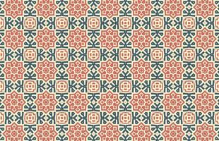 Geometric shapes blue and red pattern vector
